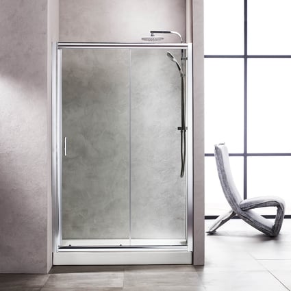 Καμπίνα συρόμενη δίφυλλη διάφανη New Tema 130x180 cm NT130